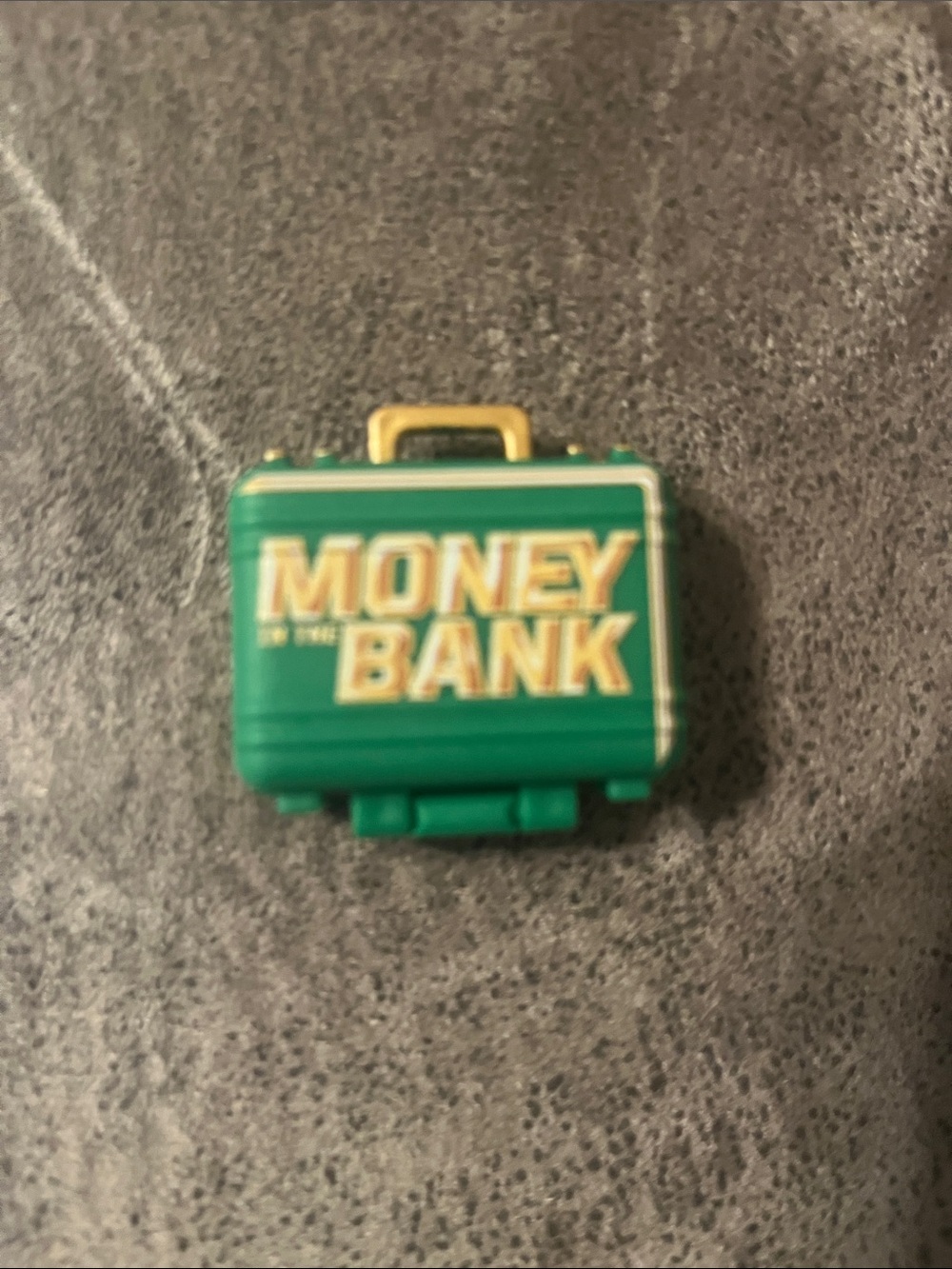 Mattel WWE Money in the Bank' Action Figure Accessory Briefcase Green & Gold